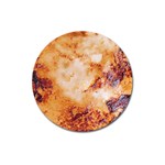 Burnt paper texture print design Magnet 3  (Round)