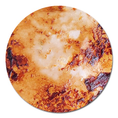 Burnt paper texture print design Magnet 5  (Round) from ArtsNow.com Front