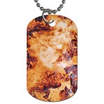 Burnt paper texture print design Dog Tag (One Side)
