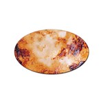 Burnt paper texture print design Sticker Oval (100 pack)