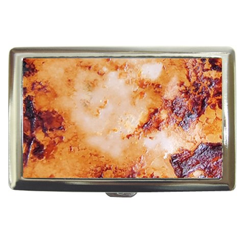 Burnt paper texture print design Cigarette Money Case from ArtsNow.com Front
