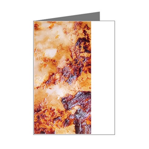 Burnt paper texture print design Mini Greeting Card from ArtsNow.com Left