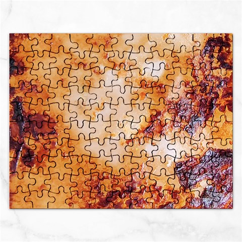 Burnt paper texture print design Rectangular Jigsaw Puzzl from ArtsNow.com Front
