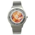 Burnt paper texture print design Stainless Steel Watch