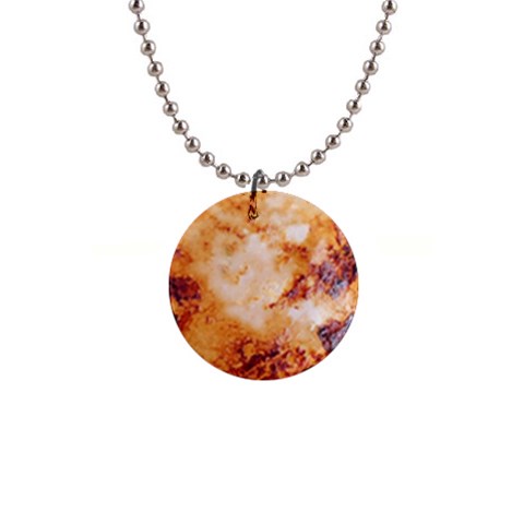 Burnt paper texture print design 1  Button Necklace from ArtsNow.com Front