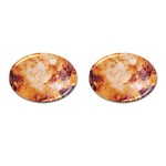 Burnt paper texture print design Cufflinks (Oval)
