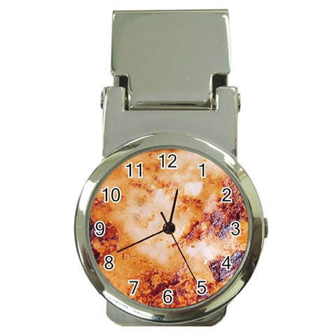Burnt paper texture print design Money Clip Watches from ArtsNow.com Front