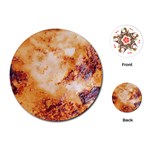 Burnt paper texture print design Playing Cards Single Design (Round)