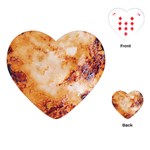 Burnt paper texture print design Playing Cards Single Design (Heart)