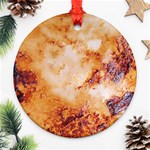 Burnt paper texture print design Round Ornament (Two Sides)