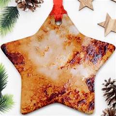 Burnt paper texture print design Star Ornament (Two Sides) from ArtsNow.com Front