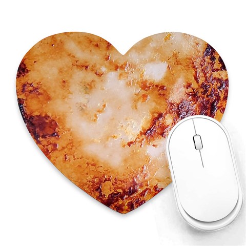 Burnt paper texture print design Heart Mousepad from ArtsNow.com Front