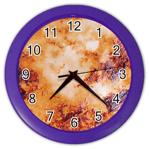 Burnt paper texture print design Color Wall Clock from ArtsNow.com Front