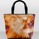 Burnt paper texture print design Bucket Bag