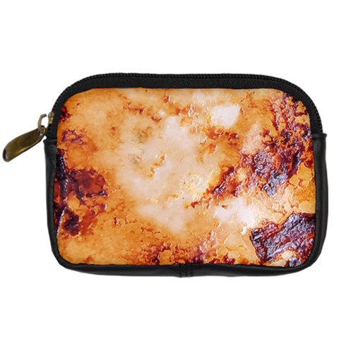 Burnt paper texture print design Digital Camera Leather Case from ArtsNow.com Front