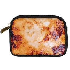 Burnt paper texture print design Digital Camera Leather Case from ArtsNow.com Front