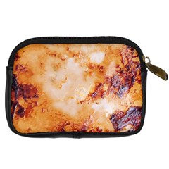 Burnt paper texture print design Digital Camera Leather Case from ArtsNow.com Back