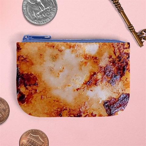 Burnt paper texture print design Mini Coin Purse from ArtsNow.com Front