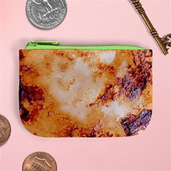Burnt paper texture print design Mini Coin Purse from ArtsNow.com Front