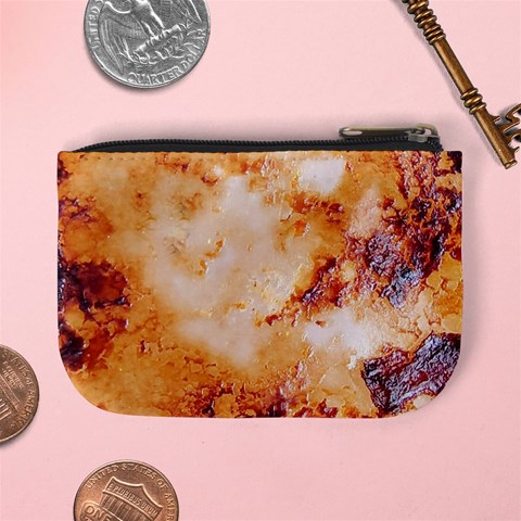 Burnt paper texture print design Mini Coin Purse from ArtsNow.com Back