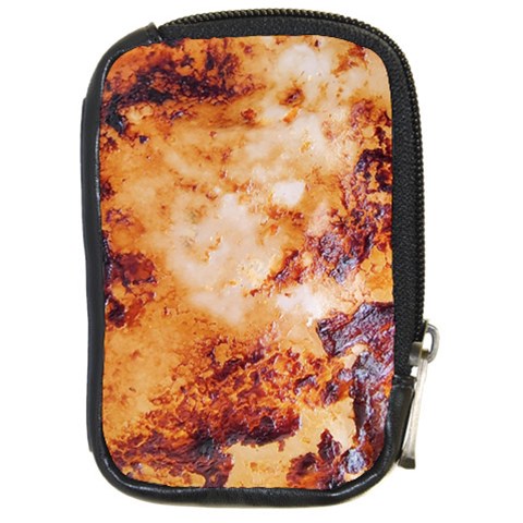 Burnt paper texture print design Compact Camera Leather Case from ArtsNow.com Front
