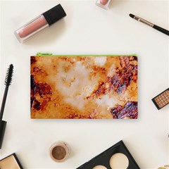 Burnt paper texture print design Cosmetic Bag (Small) from ArtsNow.com Front