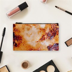 Burnt paper texture print design Cosmetic Bag (Small) from ArtsNow.com Front