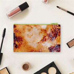 Burnt paper texture print design Cosmetic Bag (Small) from ArtsNow.com Back