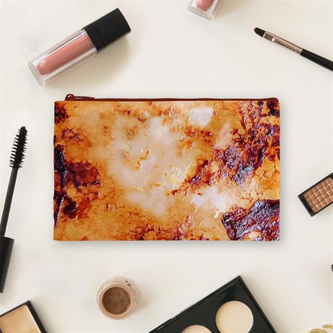Burnt paper texture print design Cosmetic Bag (Medium) from ArtsNow.com Front