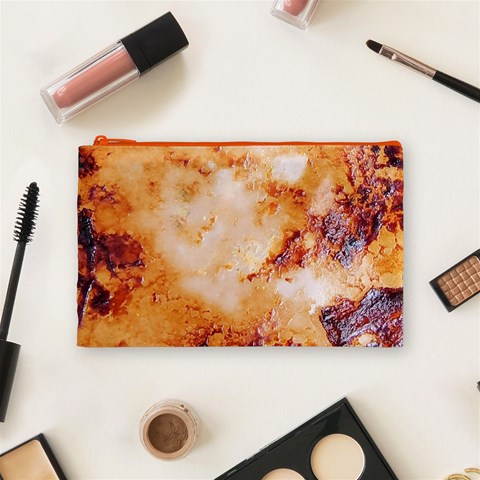 Burnt paper texture print design Cosmetic Bag (Medium) from ArtsNow.com Front