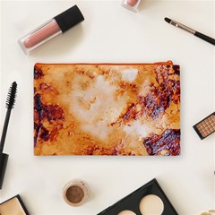 Burnt paper texture print design Cosmetic Bag (Medium) from ArtsNow.com Back