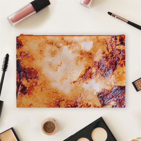 Burnt paper texture print design Cosmetic Bag (Large) from ArtsNow.com Front