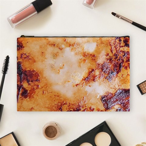 Burnt paper texture print design Cosmetic Bag (Large) from ArtsNow.com Front