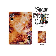 Burnt paper texture print design Playing Cards 54 Designs (Mini) from ArtsNow.com Front - Club10