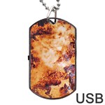 Burnt paper texture print design Dog Tag USB Flash (One Side)
