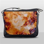 Burnt paper texture print design Messenger Bag