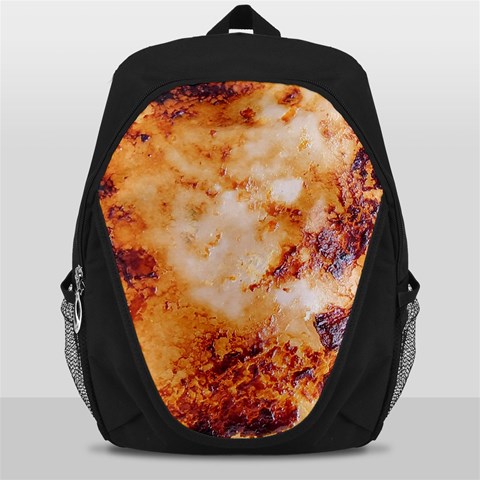 Burnt paper texture print design Backpack Bag from ArtsNow.com Front