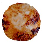 Burnt paper texture print design Large 18  Premium Round Cushions