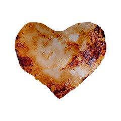 Burnt paper texture print design Standard 16  Premium Heart Shape Cushions from ArtsNow.com Back