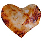Burnt paper texture print design Large 19  Premium Heart Shape Cushions