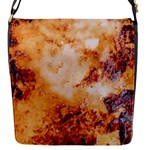 Burnt paper texture print design Flap Closure Messenger Bag (S)