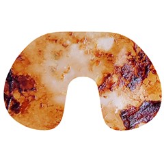 Burnt paper texture print design Travel Neck Pillow from ArtsNow.com Back