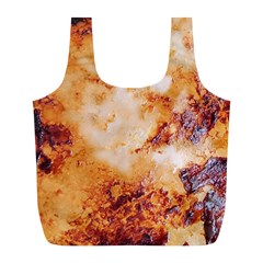 Burnt paper texture print design Full Print Recycle Bag (L) from ArtsNow.com Front