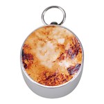 Burnt paper texture print design Mini Silver Compasses
