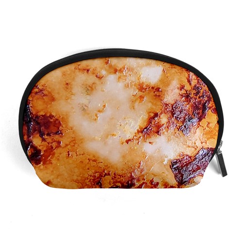 Burnt paper texture print design Accessory Pouch (Large) from ArtsNow.com Front