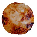 Burnt paper texture print design Large 18  Premium Flano Round Cushions