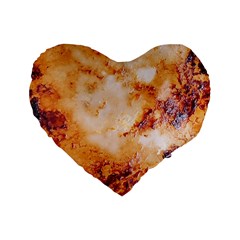 Burnt paper texture print design Standard 16  Premium Flano Heart Shape Cushions from ArtsNow.com Front