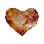 Burnt paper texture print design Standard 16  Premium Flano Heart Shape Cushions