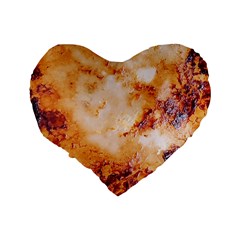 Burnt paper texture print design Standard 16  Premium Flano Heart Shape Cushions from ArtsNow.com Back