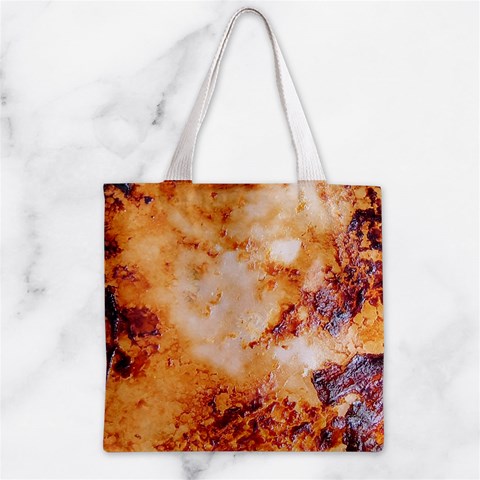 Burnt paper texture print design Zipper Grocery Tote Bag from ArtsNow.com Front